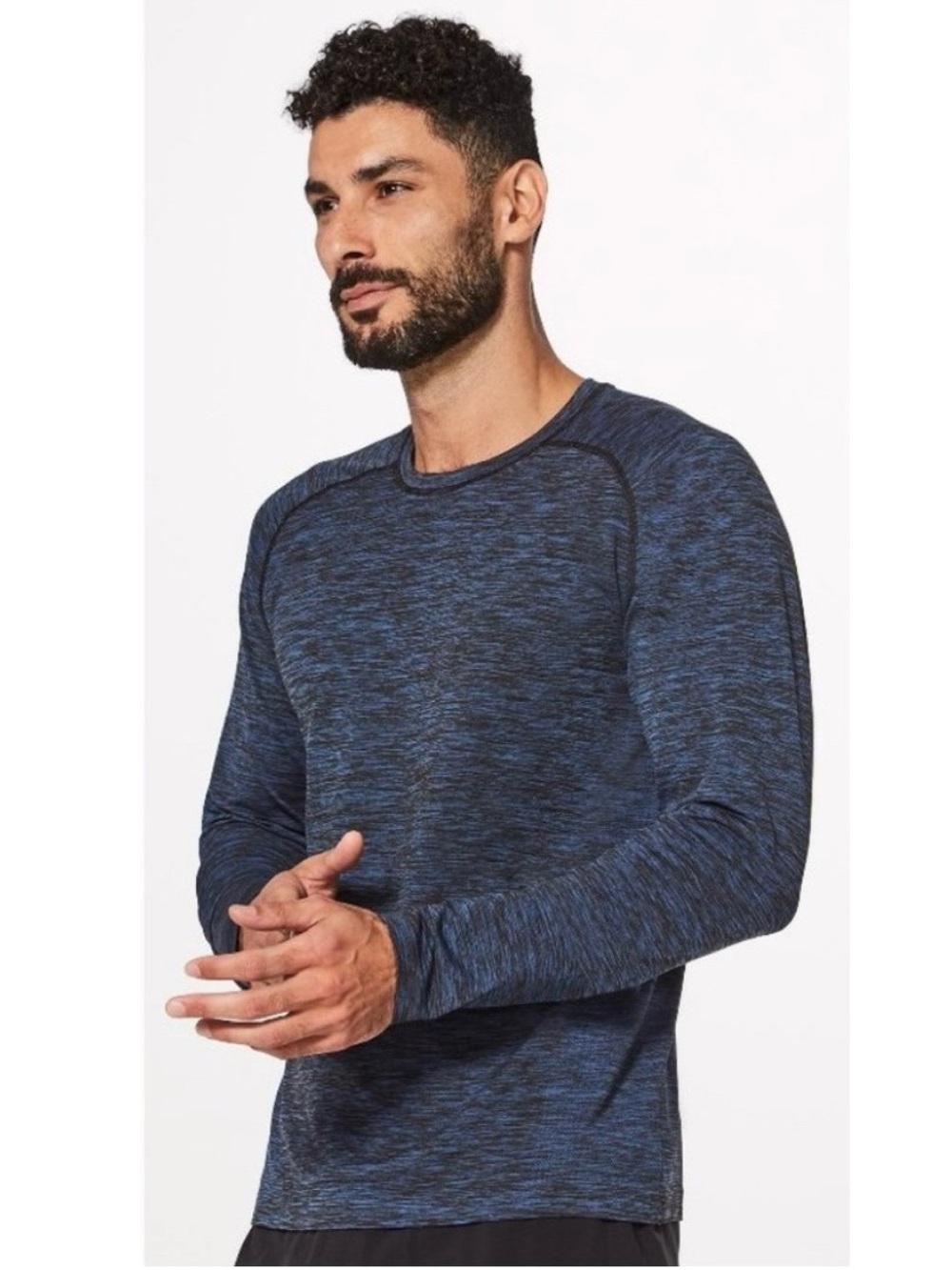 Men's Lululemon Metal Vent Tech Long Sleeve Heather Navy M Athletic Running